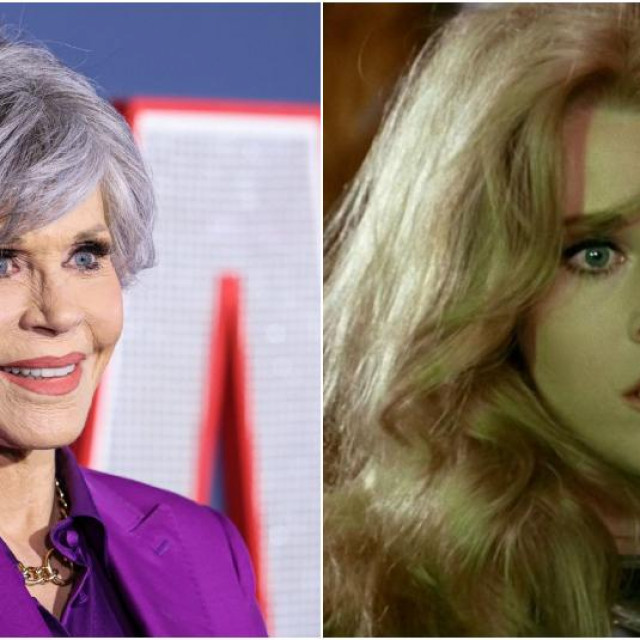 Jane Fonda na premijeri filma ‘80 for Brady‘ i u ‘Barbarelli‘ 55 godina ranije