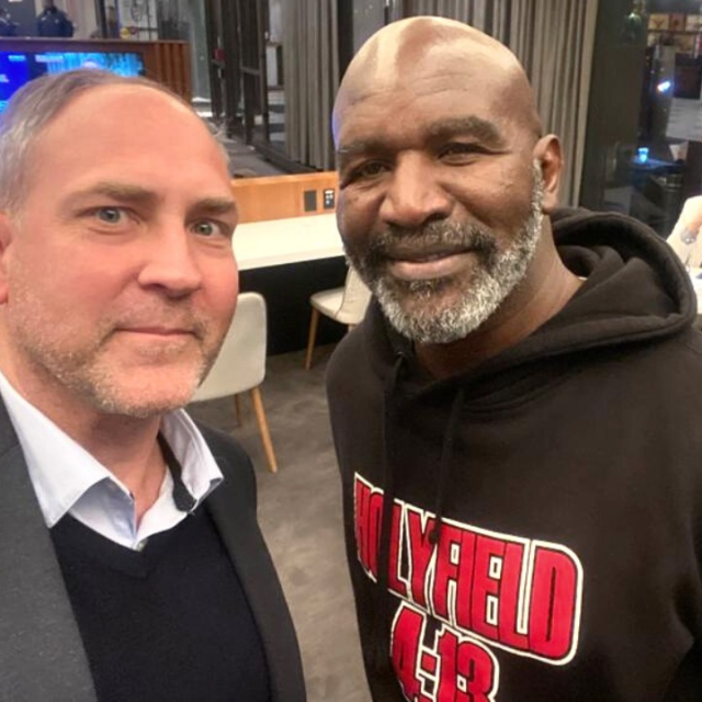 Stjepo Bartulica i Evander Holyfield
