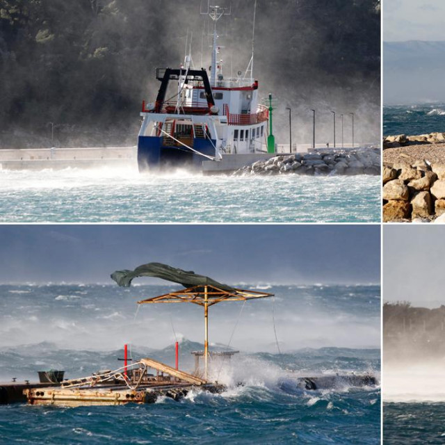 Orkanska bura u Makarskoj