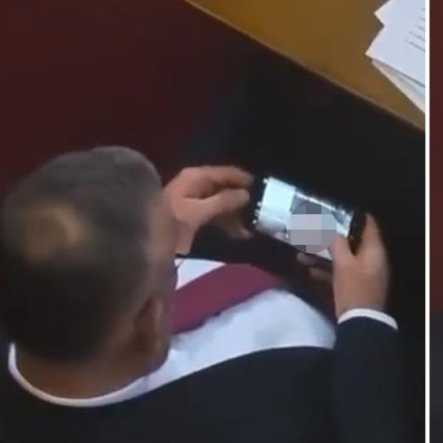 Zvonimir Stević gleda pornofilm u skupštini