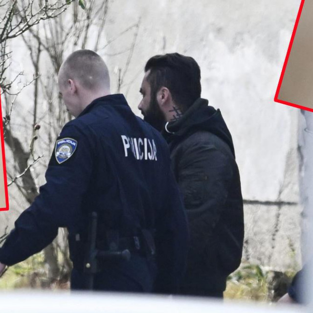 Privođenje bivšeg policajca Denisa S. na ispitivanje u Županijsko državno odvjetništvo i dokazni materijal pronađen kod osumnjičenog