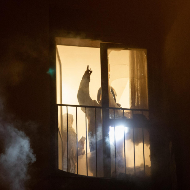 Požar u stanu zgrade na Mertojaku