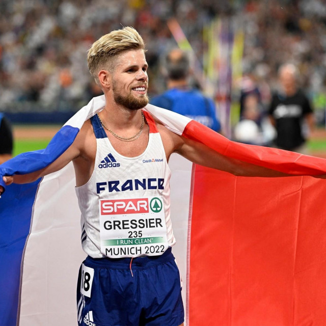 Jimmy Gressier (FRA) competes in Men‘s 10000m final during the European Athletics Championships Munich 2022 on August 21, 2022, at Olympiastadion in Munich, Germany - Photo Jean-Marie Hervio/KMSP,Image: 715887246, License: Rights-managed, Restrictions:, Model Release: no, Credit line: HERVIO Jean-Marie/AFP/Profimedia