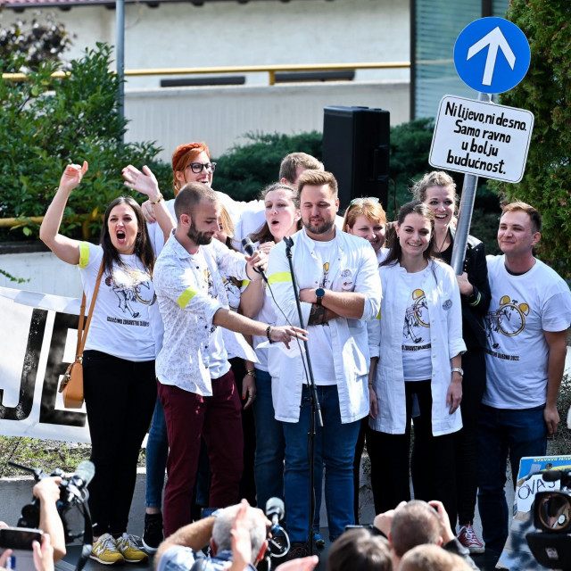 Prosvjed liječnika u rujnu 2022. godine