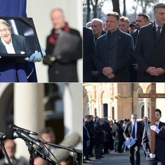 Sprovod Miroslava Ćire Blaževića na Mirogoju u Zagrebu