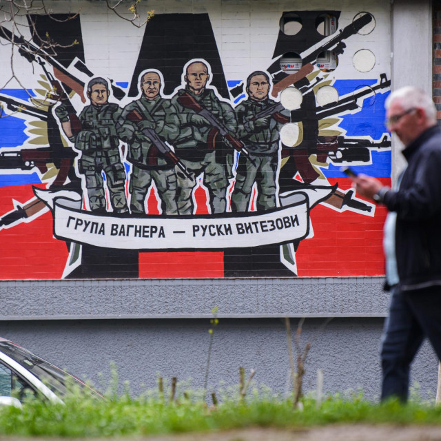 Mural koji slavi grupu Wagner u Beogradu