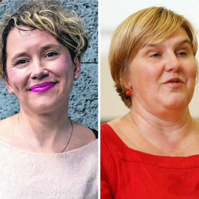 Ivana Kekin (lijevo) i Željka Markić (desno)