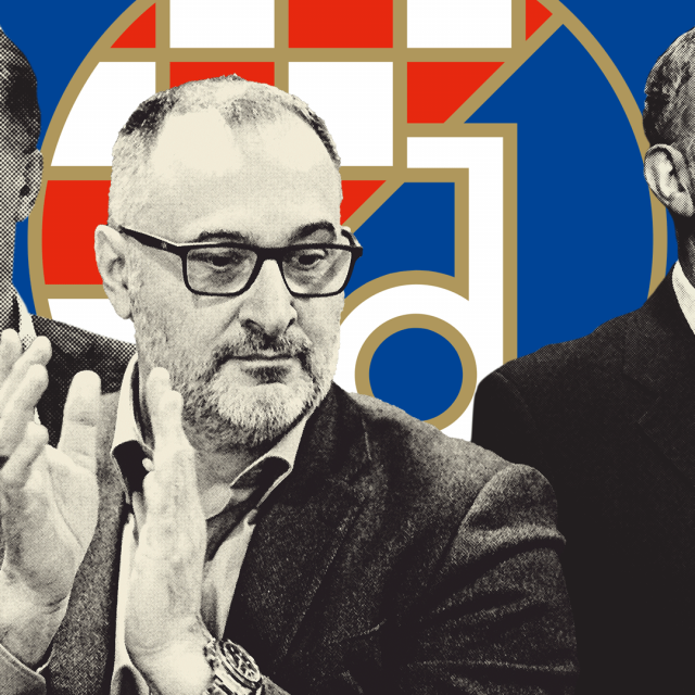 Slijeva nadesno: Zdravko Mamić, Krešimir Antolić i Miroslav Rožić