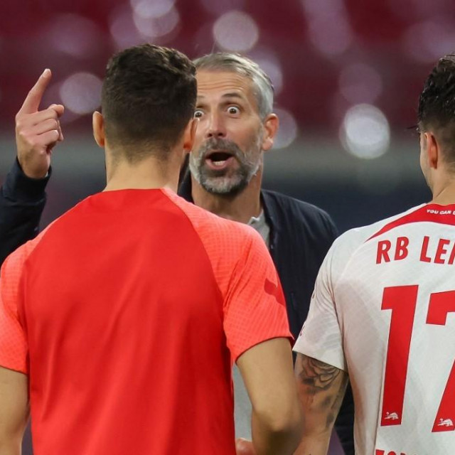 Trener Marco Rose i Joško Gvardiol