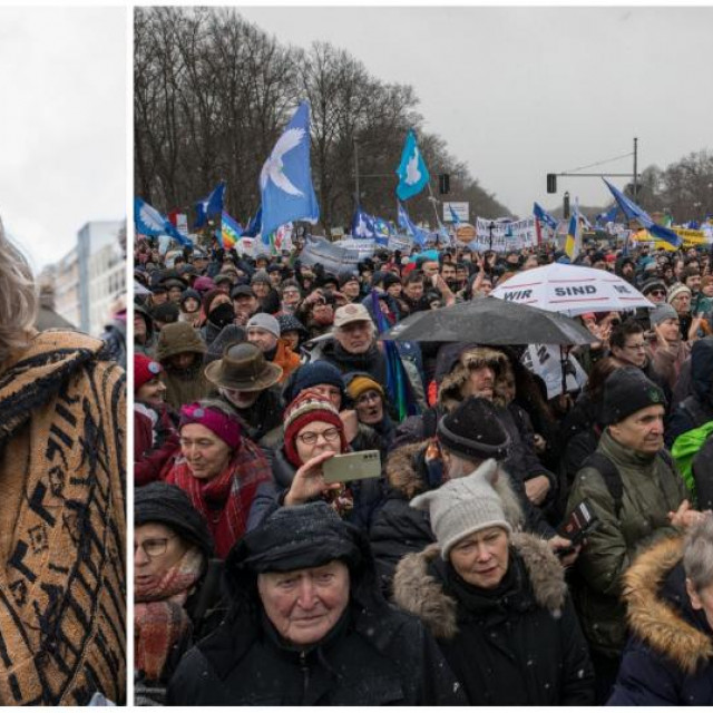 Feministiknja Alice Schwarzer, prosvjed u Berlinu