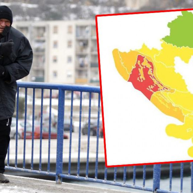 Karta DHMZ-a za 27. veljače 2023. godine 