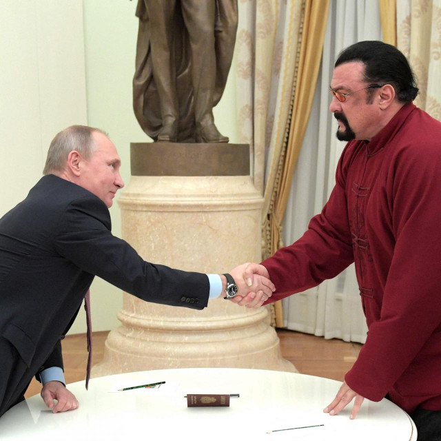 Vladimir Putin i Steven Seagal, arhivska fotografija