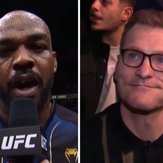Jon Jones (lijevo) i Stipe Miočić (desno)
