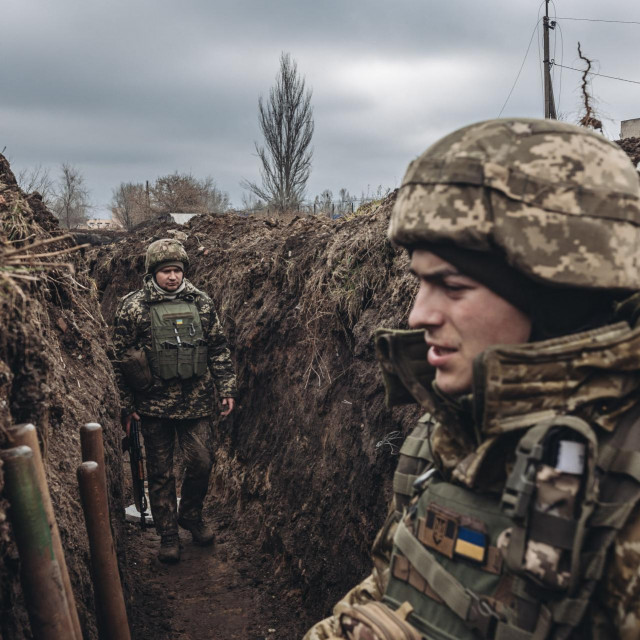 Ukrajinski položaj kod Bahmuta