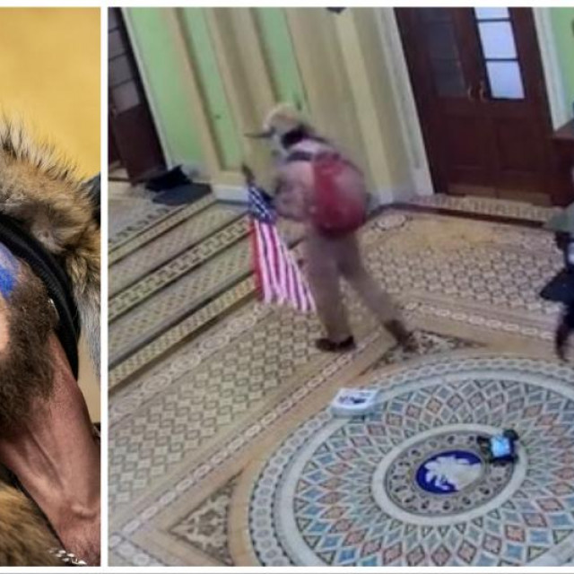 Šaman QAnona, prizori iz Kapitola