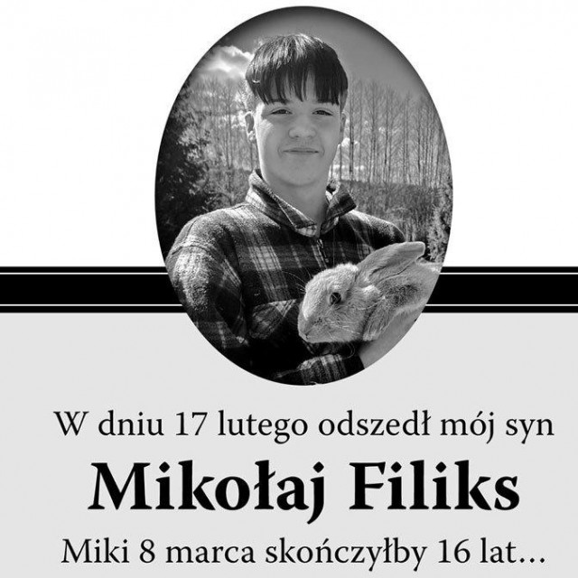 Mikolaj Filiks (osmrtnica)