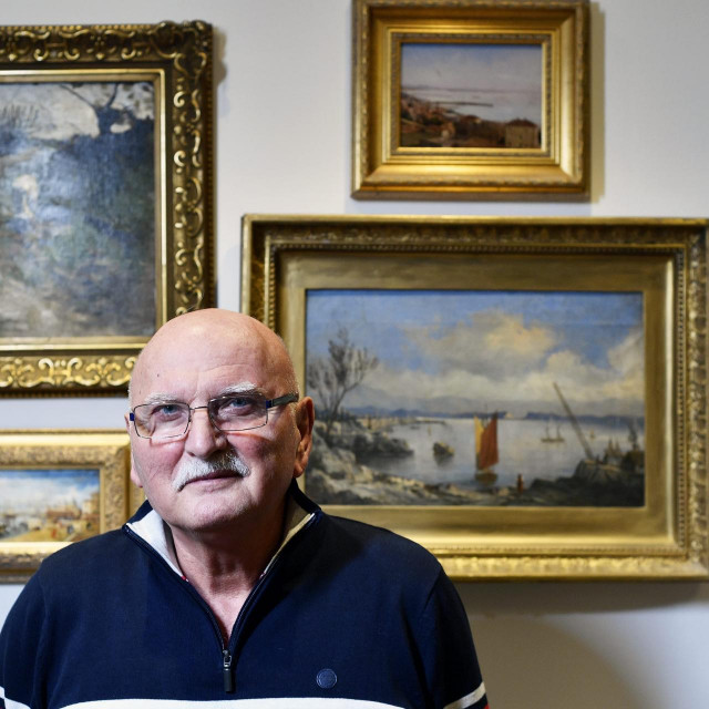 Sudski vještak za slikarstvo Duško Večerina, fotografiran u svom domu.
 