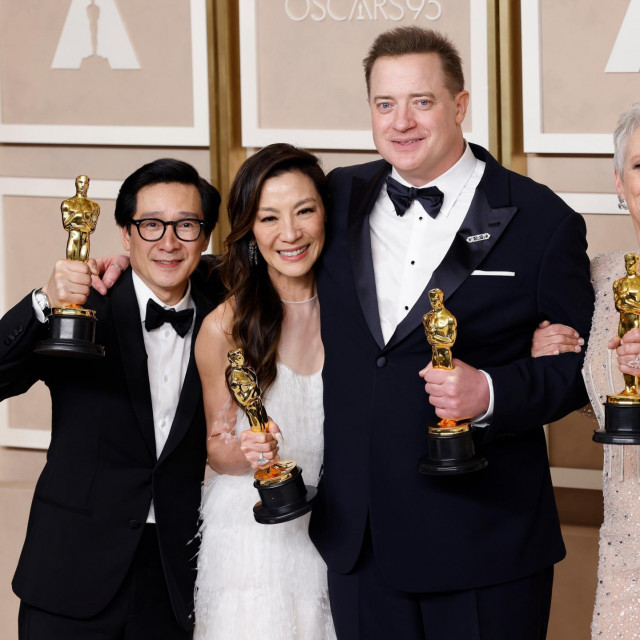 Brendan Fraser, Ke Huy Quan, Michelle Yeoh, Jamie Lee Curtis