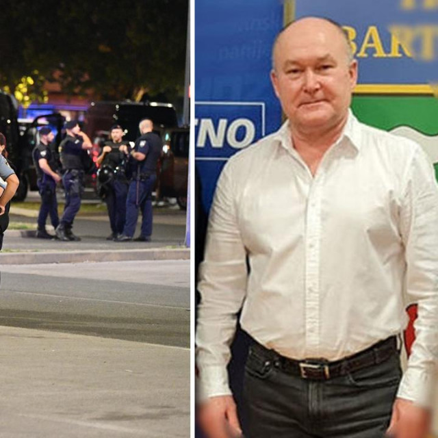 Ilustracija policije i Ivan Sušec (desno)