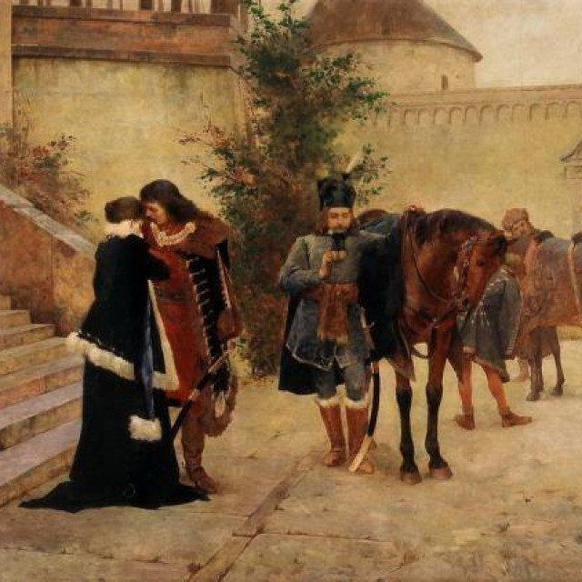 Oton Iveković: Rastanak Katarine i Petra Zrinskog