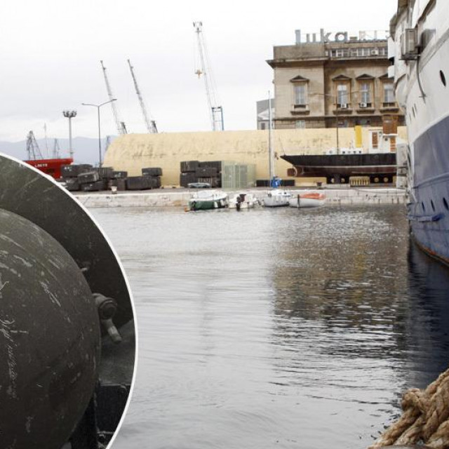 Ilustracija: Riječka luka i protubrodska mina