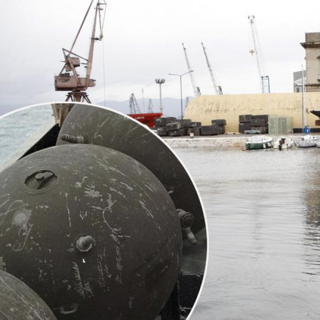 Ilustracija: Riječka luka i protubrodska mina