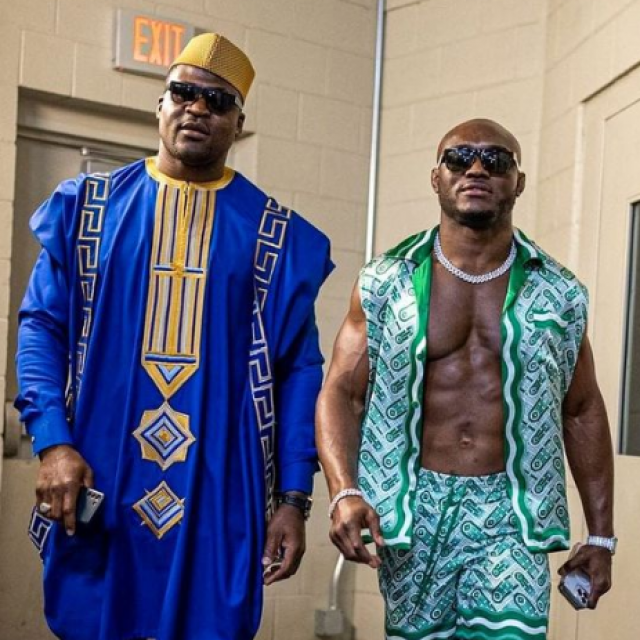 Francis Ngannou (lijevo) i Kamaru Usman (desno)