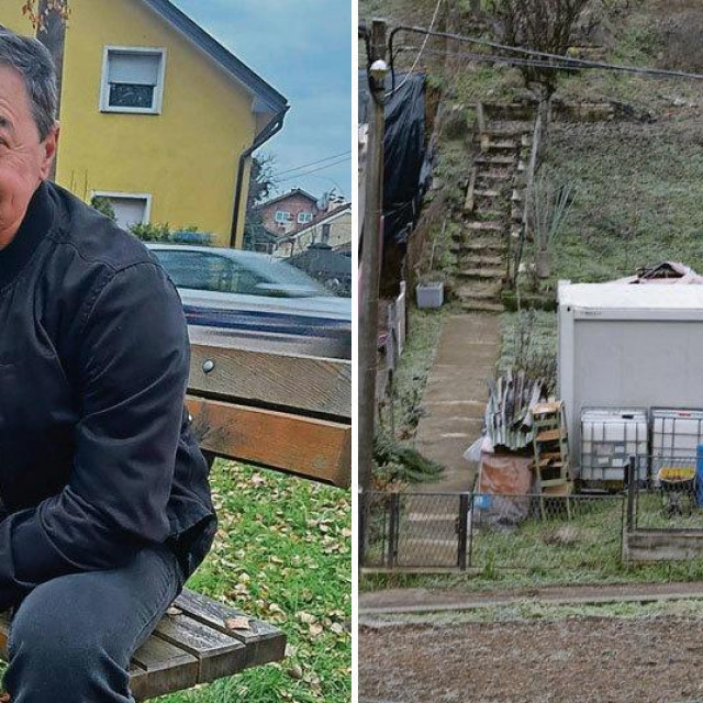 Damir Metelko; kontejner na parceli gdje je bila kuća