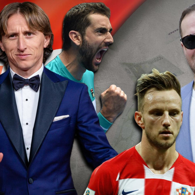 Luka Modrić, Marin Čilić, Ivan Rakitić, Ante Delija i Bojan Bogdanović