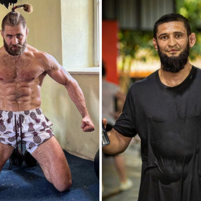 Jiri Prochazka (lijevo) i Khamzat Chimaev (desno)