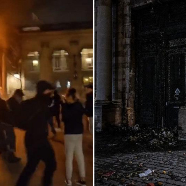 Gore ulazna vrata gradske vijećnice u Bordeaxu