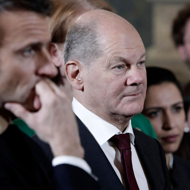 Olaf Scholz i Emmanuel Macron