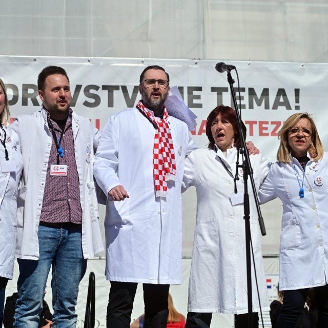 Prosvjed liječnika nezadovoljnih stanjem u hrvatskom zdravstvu