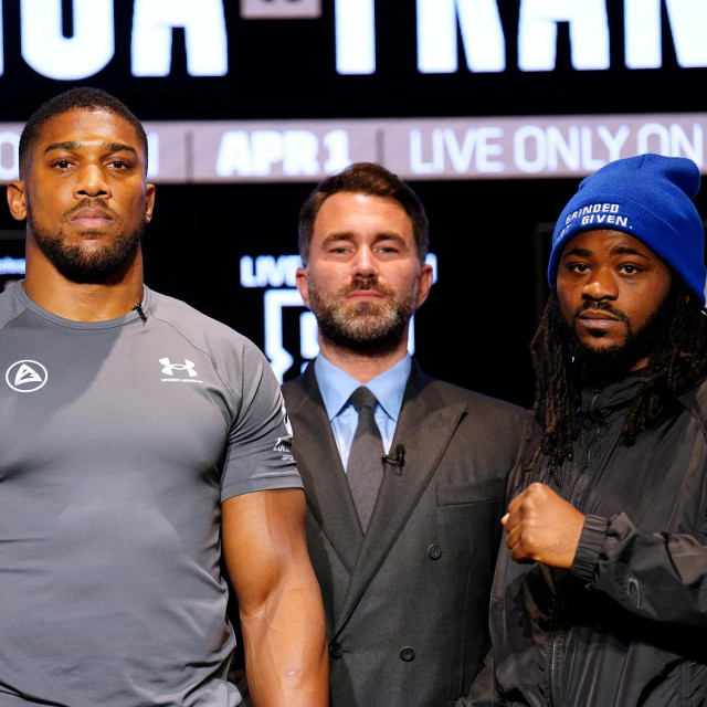 Eddie Hearn, Anthony Joshua i Jermaine Franklin 