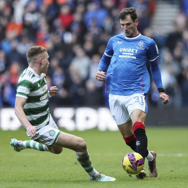 Borna Barisic of Rangers during the Scottish championship, Cinch Premiership football match between Rangers FC and Celtic FC on January 2, 2023 at Ibrox Stadium in Glasgow, Scotland - Photo Bruce White/Colorsport/DPPI,Image: 747469060, License: Rights-managed, Restrictions: Hungary Out UK, China, Japan, Germany, Italy and Norway OUT, Model Release: no, Credit line: Bruce White/AFP/Profimedia