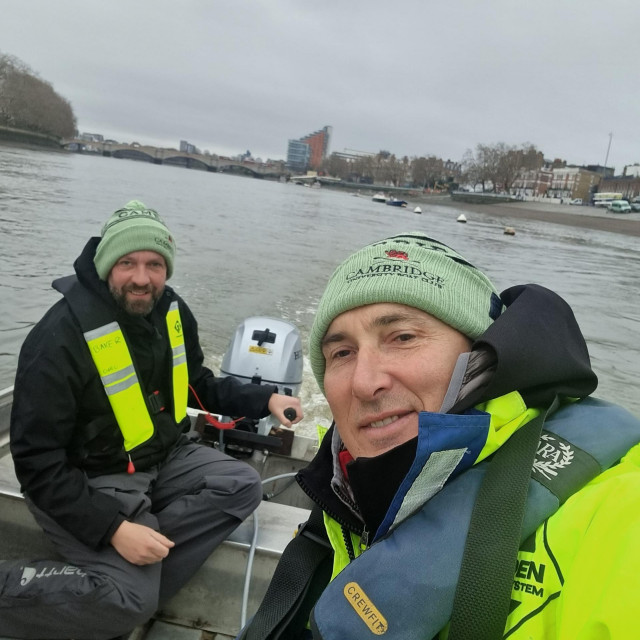 Marko Banović (desno) i glavni trener osmerca Cambridgea Rob Baker