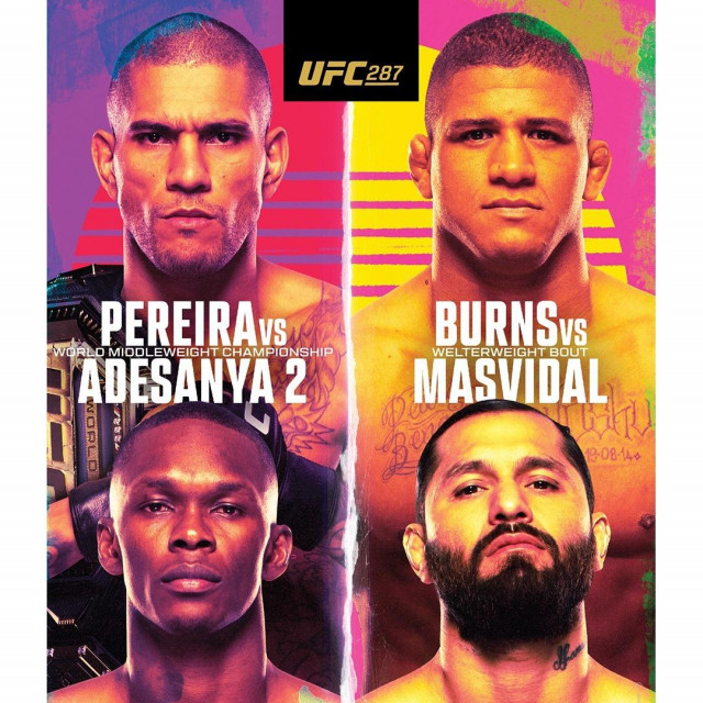 UFC 287 - službeni poster
