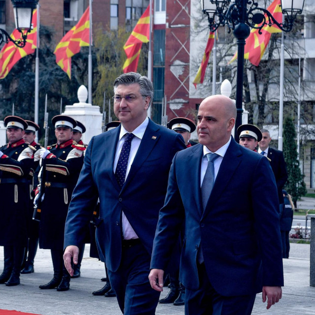 Andrej Plenković i Dimitar Kovačevski 