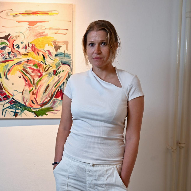 Izložba Selme Hafizović, Reproduction, u Galeriji Josip Račić.
Na fotografiji: Selma Hafizović