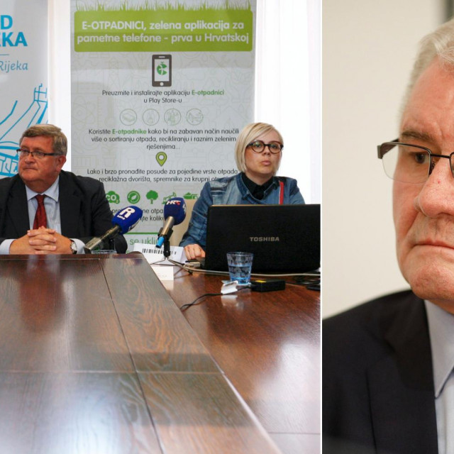 Bivši gradonačelnik Rijeke Vojko Obersnel sa sada uhićenom bivšom pročelnicom Irenom Miličević (lijevo) i direktoricom Čistoće Jasnom Kukuljan; Đuro Horvat