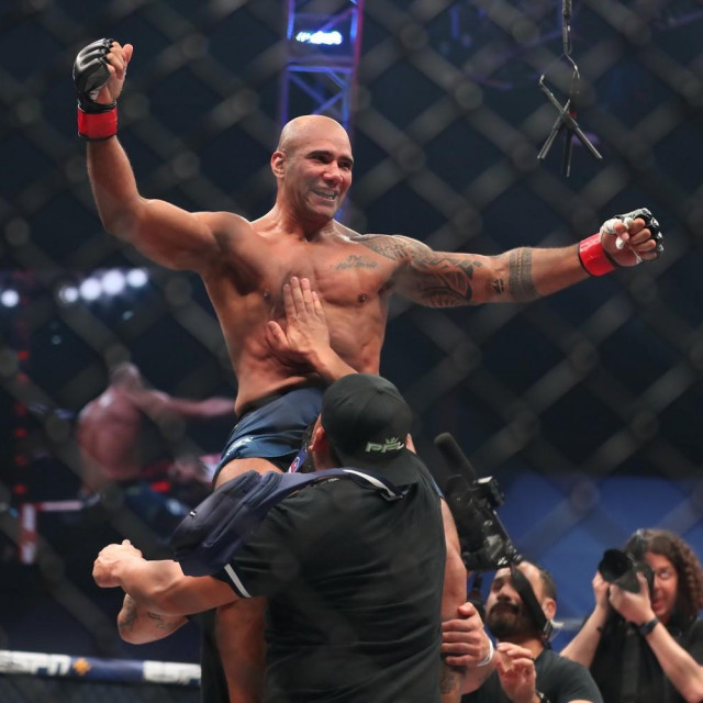 April 7, 2023, Las Vegas, Nevada, United States: LAS VEGAS, NEVADA - APRIL 7: Bruno Cappelozza and Matheus Scheffel meet in the octagon for their Heavyweight bout at the Theatre at Virgin Hotels Las Vegas on April 7, 2023 in Las Vegas, Nevada, United States.,Image: 768015126, License: Rights-managed, Restrictions:, Model Release: no, Credit line: Alejandro Salazar/Zuma Press/Profimedia