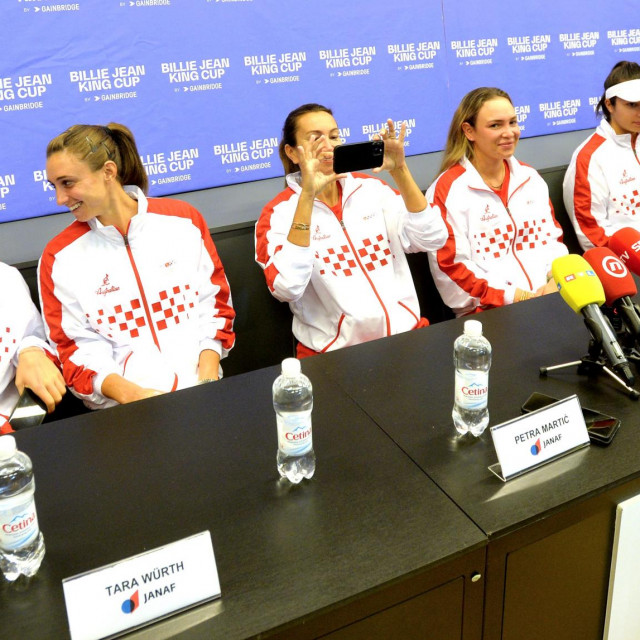Tara Würth, Petra Martić, Iva Majoli, Donna Vekić i Petra Marčinko prošle godine u Rijeci