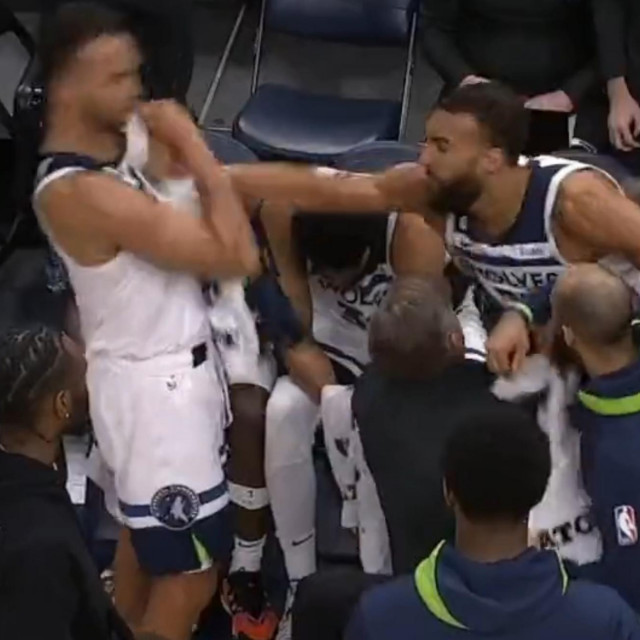 Rudy Gobert udara Kylea Andersona