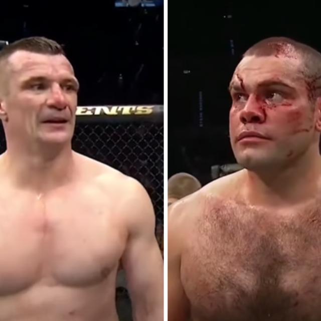 Mirko Filipović (lijevo) i Gabriel Gonzaga (desno)