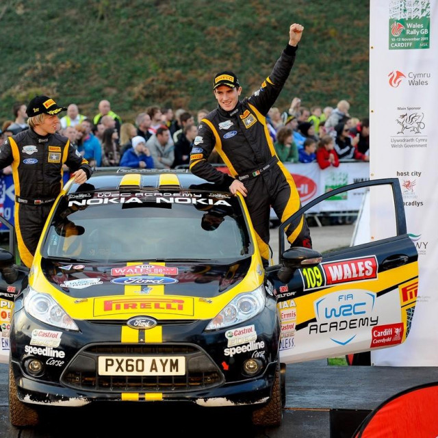Gareth Roberts i Craig Breen snimljeni 2011. u Cardiffu u Walesu