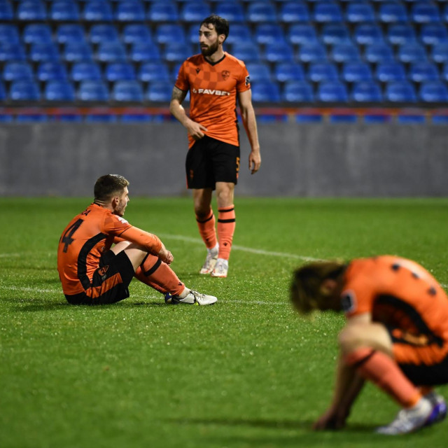 Igrači Šibenika nakon poraza od Gorice