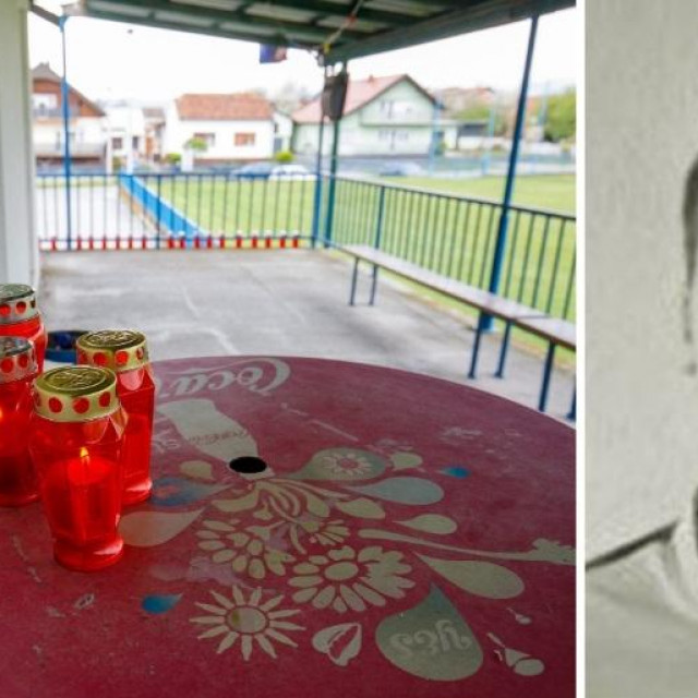 Svijeće na zgradi NK Eminovci u kojem je igrao Jakov Bočkaj