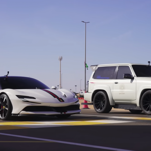 Ferrari SF90 Stradale i modificirani Nissan Patrol