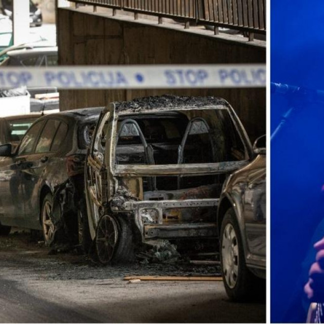 U Splitu izgorio Smart (lijevo), pjevač Dalmatina Iva Jagnjić