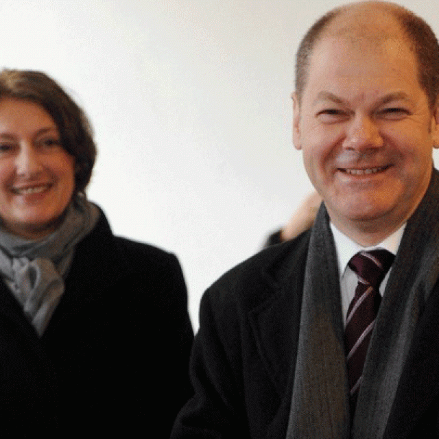 Britta Ernst i Olaf Scholz